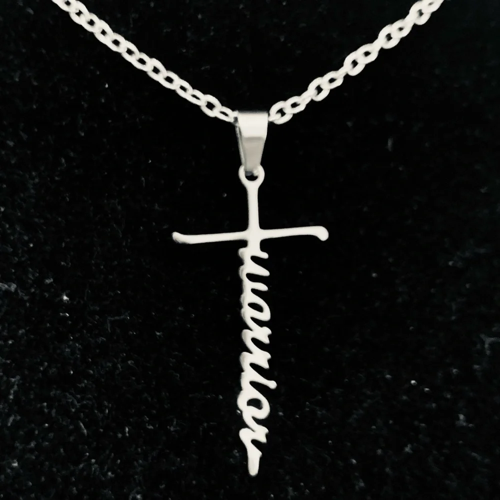 “Warrior” Religious Cross Necklace